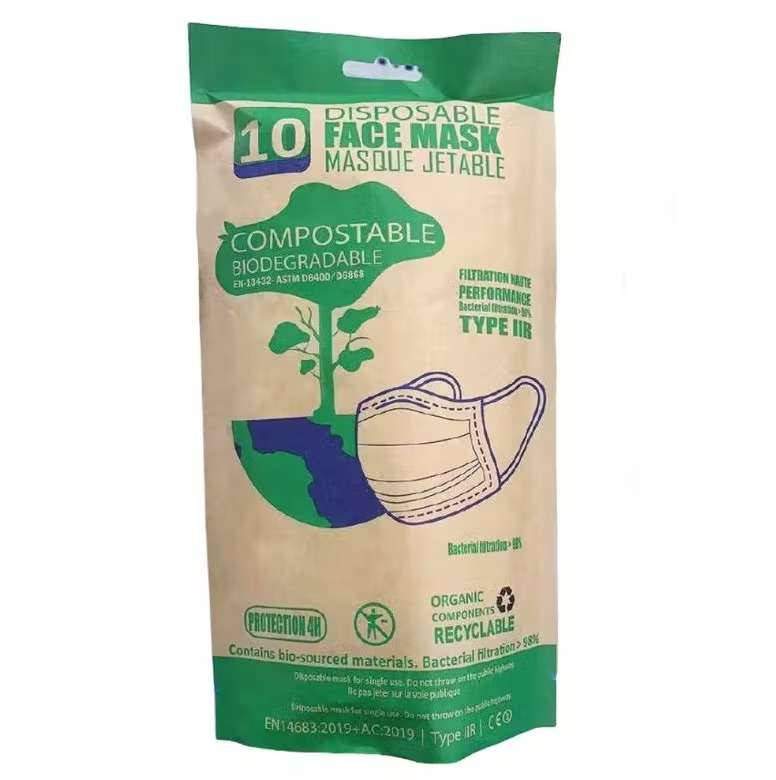 Masques faciaux compostables paquet de 10