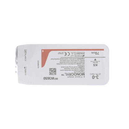 Suture Monocryl 60mm 70cm 3-0 Droite Non Teinte