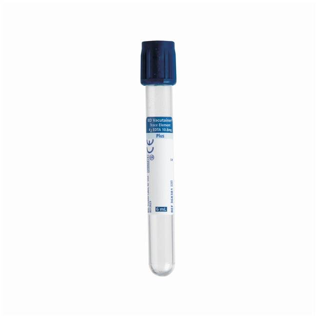 Tubes de prélèvement sanguin K2 EDTA à oligo-élément 6 ml BD Vacutainer