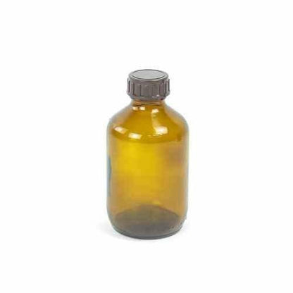 200ml Amber Glass Bottle with Screw Lid - UKMEDI