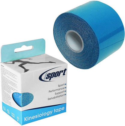 Bande de Kinésiologie Bleue 5cm x 5m isport Performance