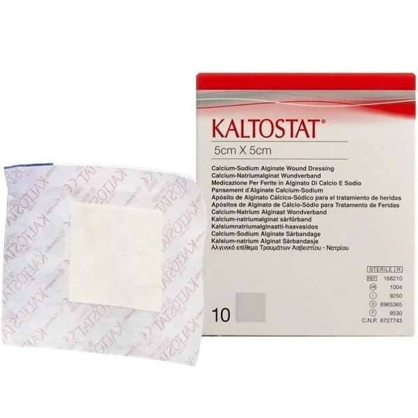 Pansement d'alginate Kaltostat 5 cm x 5 cm