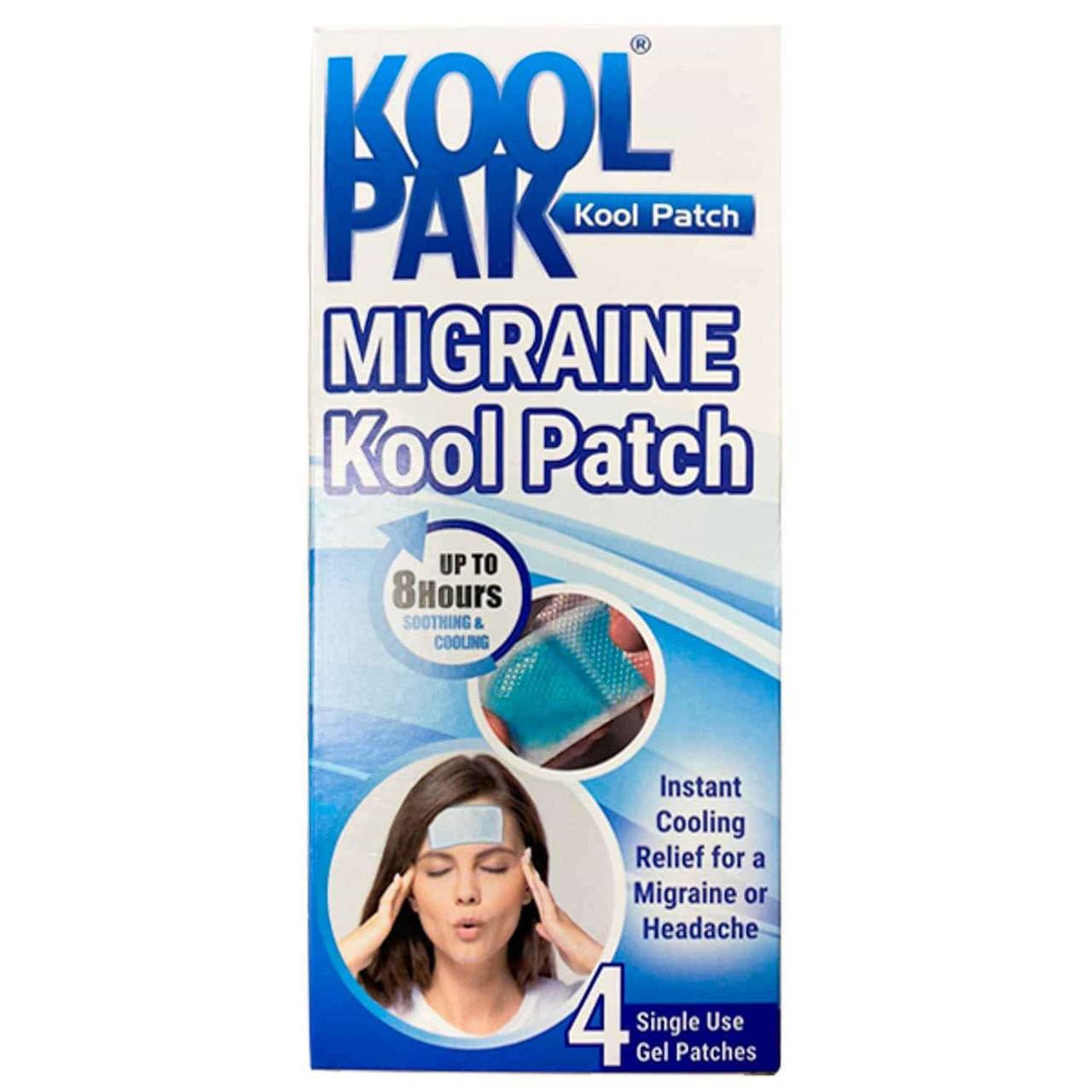 Koolpak Migraine Patch rafraîchissant, paquet de 4