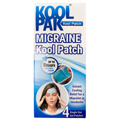 Koolpak Migraine Patch rafraîchissant, paquet de 4