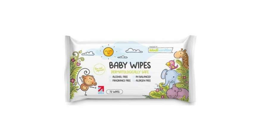 Lingettes pour bébé Medisanitize, paquet de 72