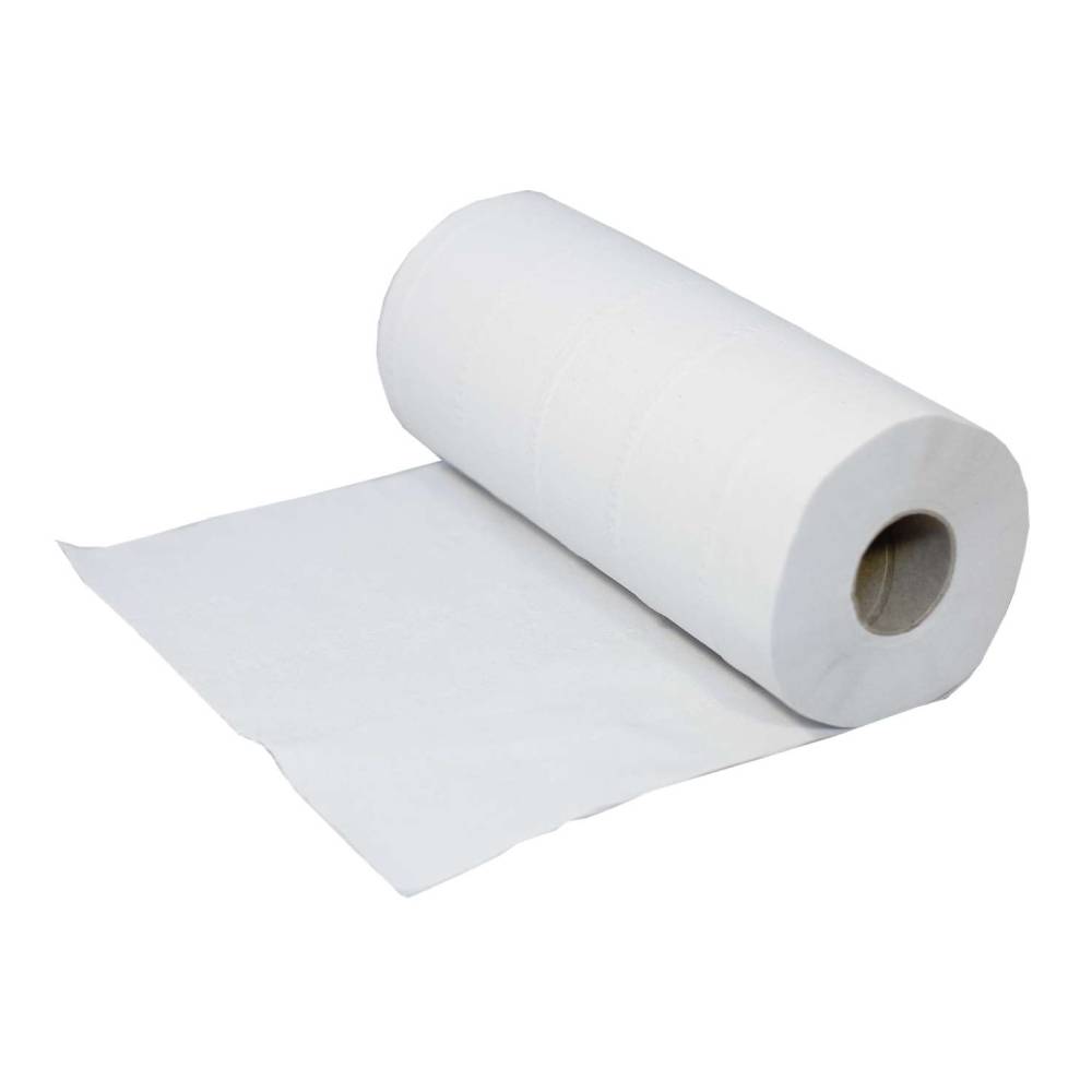 Lot de 2 rouleaux de papier hygiénique blanc à 2 épaisseurs, 25 cm x 40 m