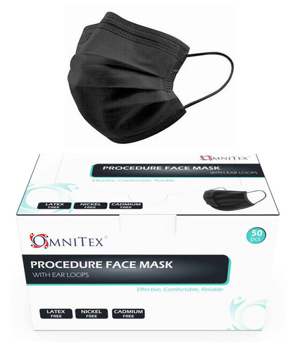 Masque chirurgical de type IIR x 50 (noir)