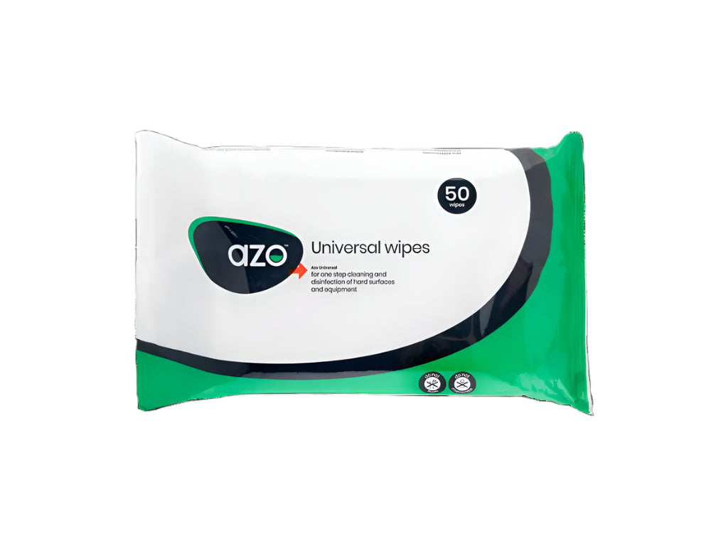Lingettes nettoyantes et désinfectantes Azo Universelles, paquet de 50