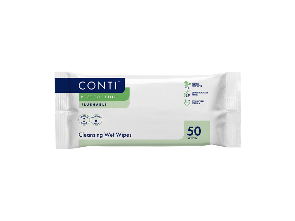 Conti Post Toileting Grandes Lingettes Humides Sans Parfum 50 Lingettes