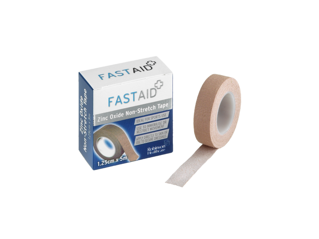 Ruban adhésif non extensible Fast Aid en oxyde de zinc 1,25 cm x 5 m