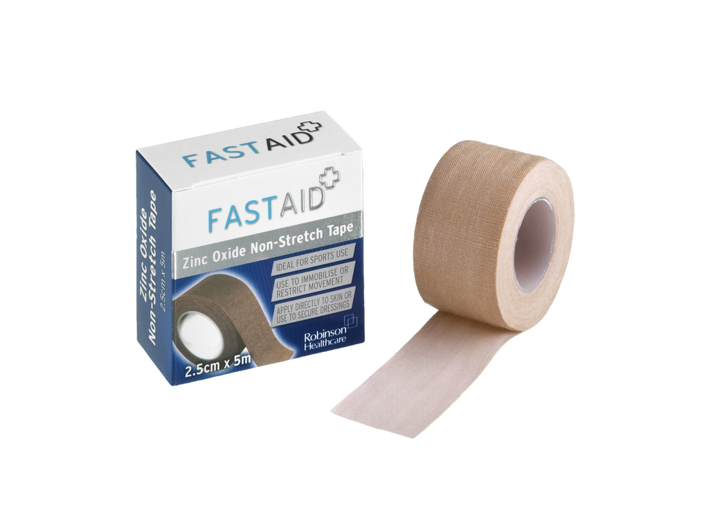 Ruban adhésif non extensible Fast Aid en oxyde de zinc 2,5 cm x 5 m