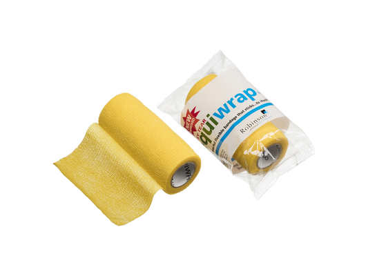Pansement cohésif Equiwrap 10 cm x 4,5 m Jaune