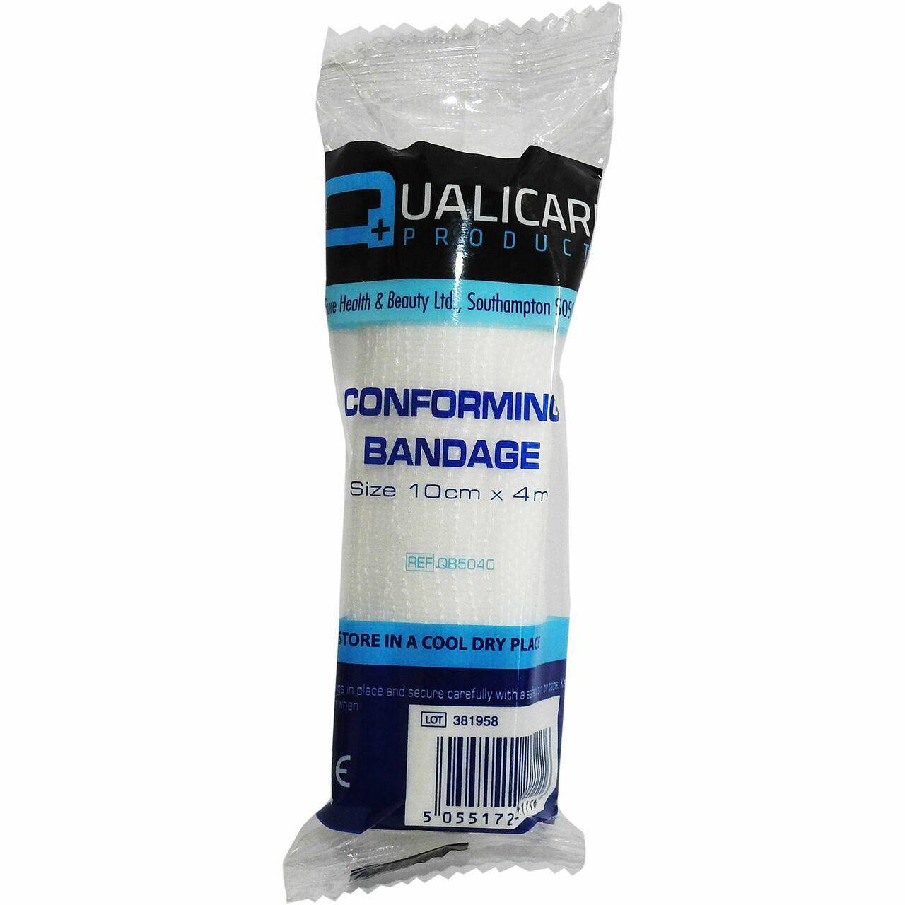 Qualicare Conforming Bandage 10cm x 4m QB5040 UKMEDI - UK Medical Supplies