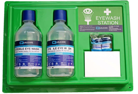 Qualicare - Eyewash Station 2 x 500ml - QE0733 UKMEDI.CO.UK UK Medical Supplies
