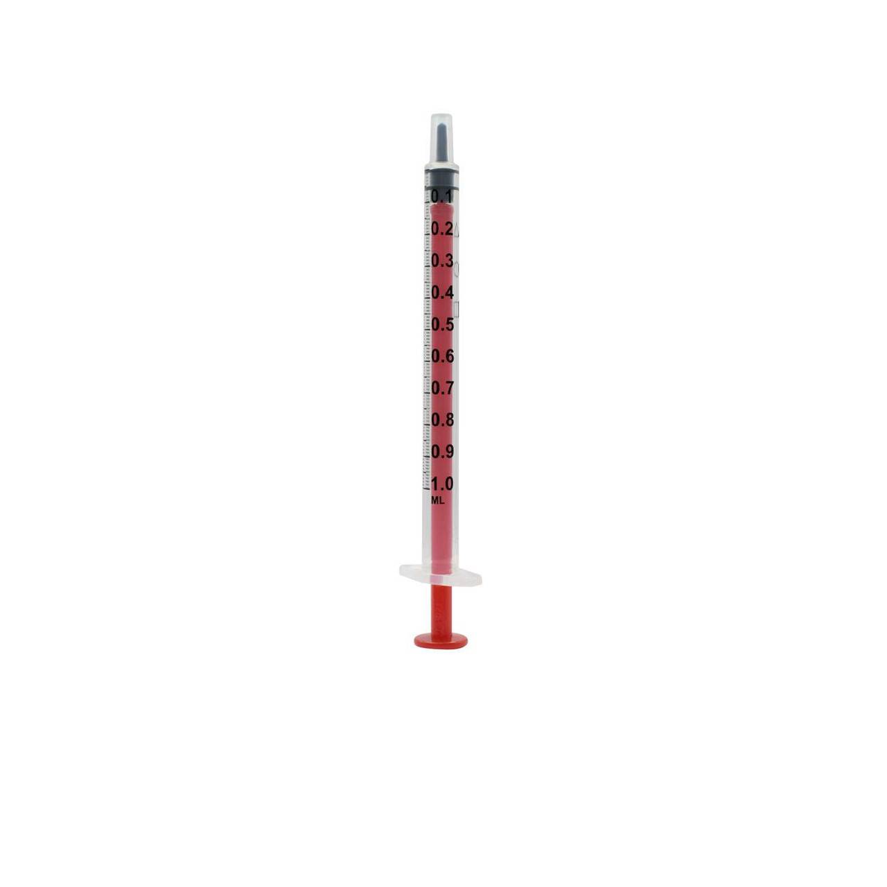 Seringues à faible espace mort Acuject 1 ml, rouge