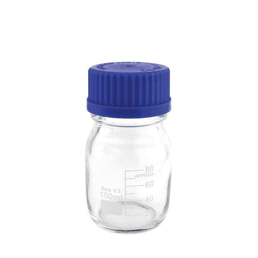 Flacon de réactif en verre borosilicaté de 100 ml