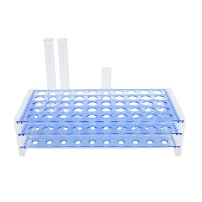Support pour tubes à essai en plastique à 50 emplacements 7 x 21,5 x 10,5 cm