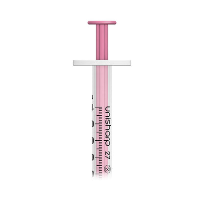 Seringue et aiguille Unisharp rose 1 ml 0,5 pouce 27 g u100