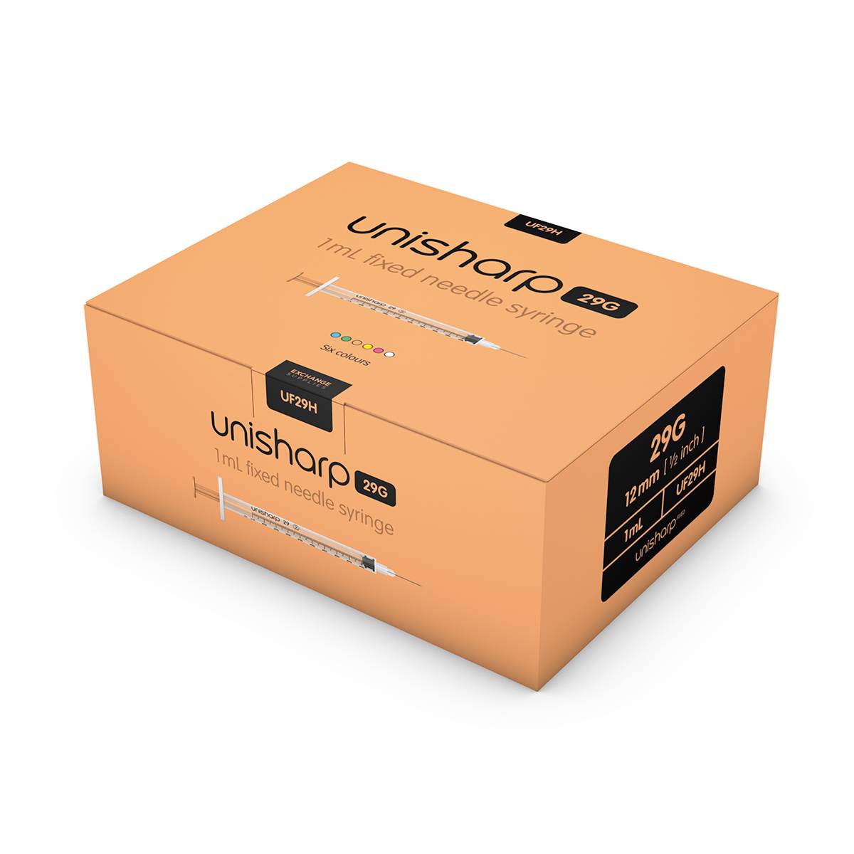 Seringue et aiguille Unisharp pêche 1 ml 0,5 pouce 29 g u100