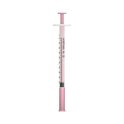 Seringue et aiguille Unisharp rose 1 ml 0,5 pouce 30 g u100