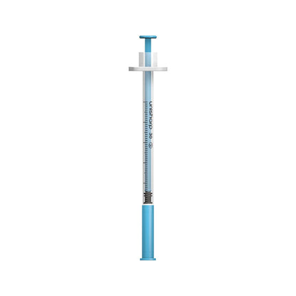 Seringue et aiguille Unisharp bleues 0,5 ml 0,5 pouce 30 g u100