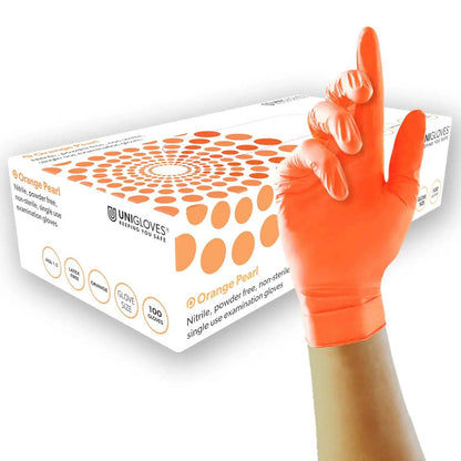 Gants en nitrile Unigloves Orange Pearl