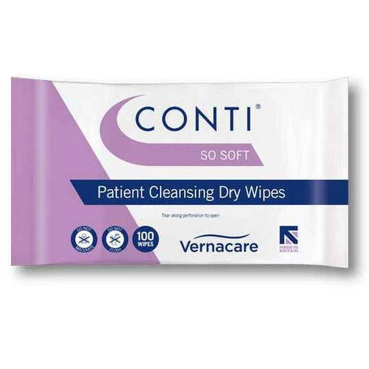 30cm x 36cm  Conti So Soft Dry Wipes, Large Pack of 100