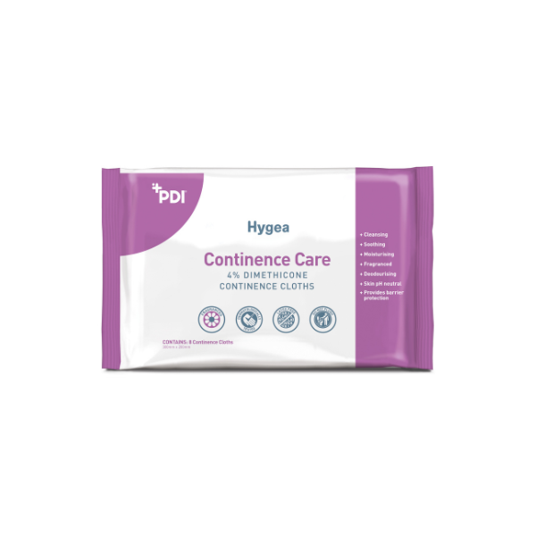 Lot de 8 lingettes pour soins d'incontinence Hygea