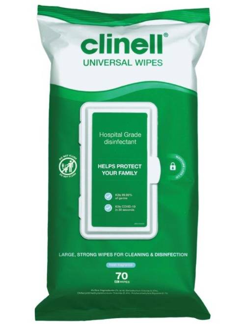 Lingettes universelles Clinell, lot de 70