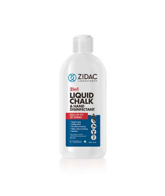 Craie liquide et désinfectant pour les mains Zidac 2 en 1, 200 ml