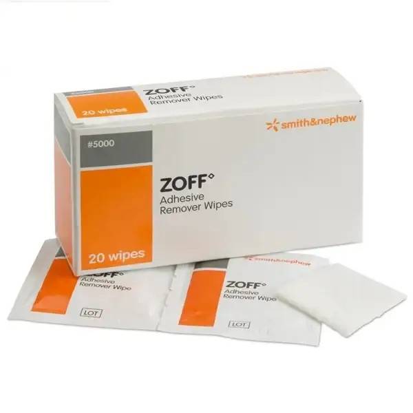 Lingettes dissolvantes d'adhésif Zoff, paquet de 20